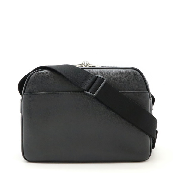 Louis Vuitton Black Bag Reporter Shoulder Taiga Ardoise Leather Messenger - Picture 1 of 8